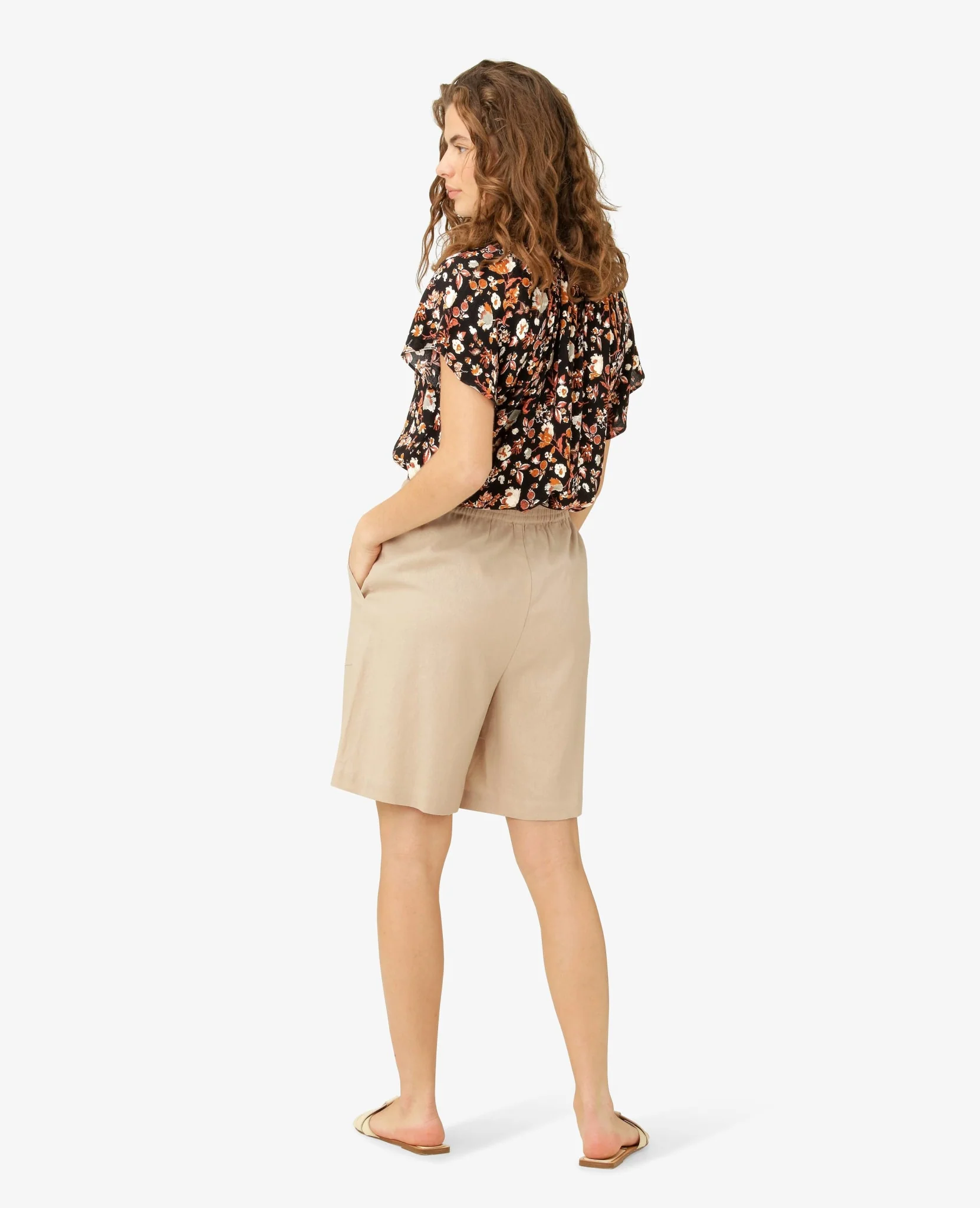AMIRANN LINEN BLEND SHORTS - Image 2