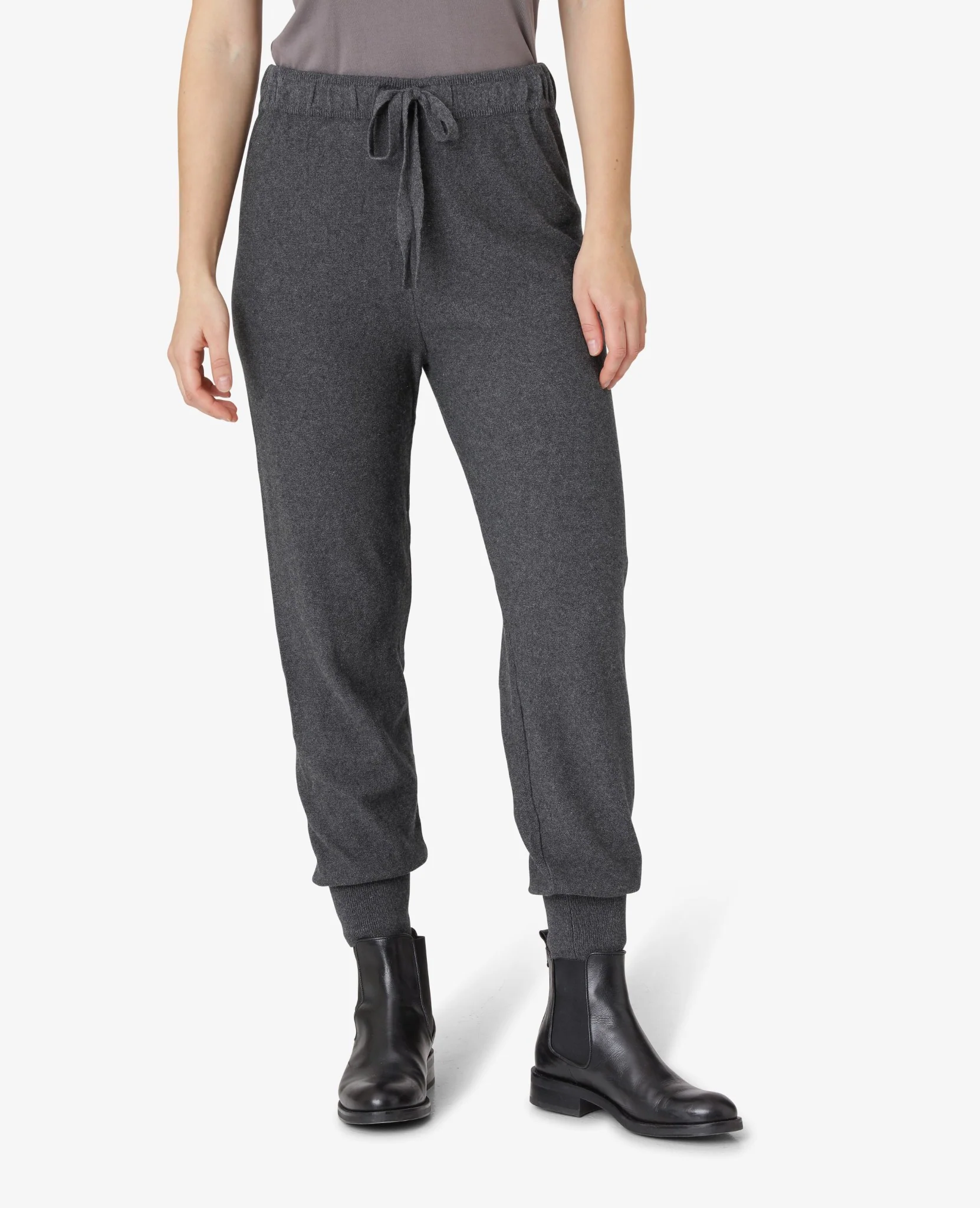 COTTON CASHMERE KNIT TROUSERS - Image 4