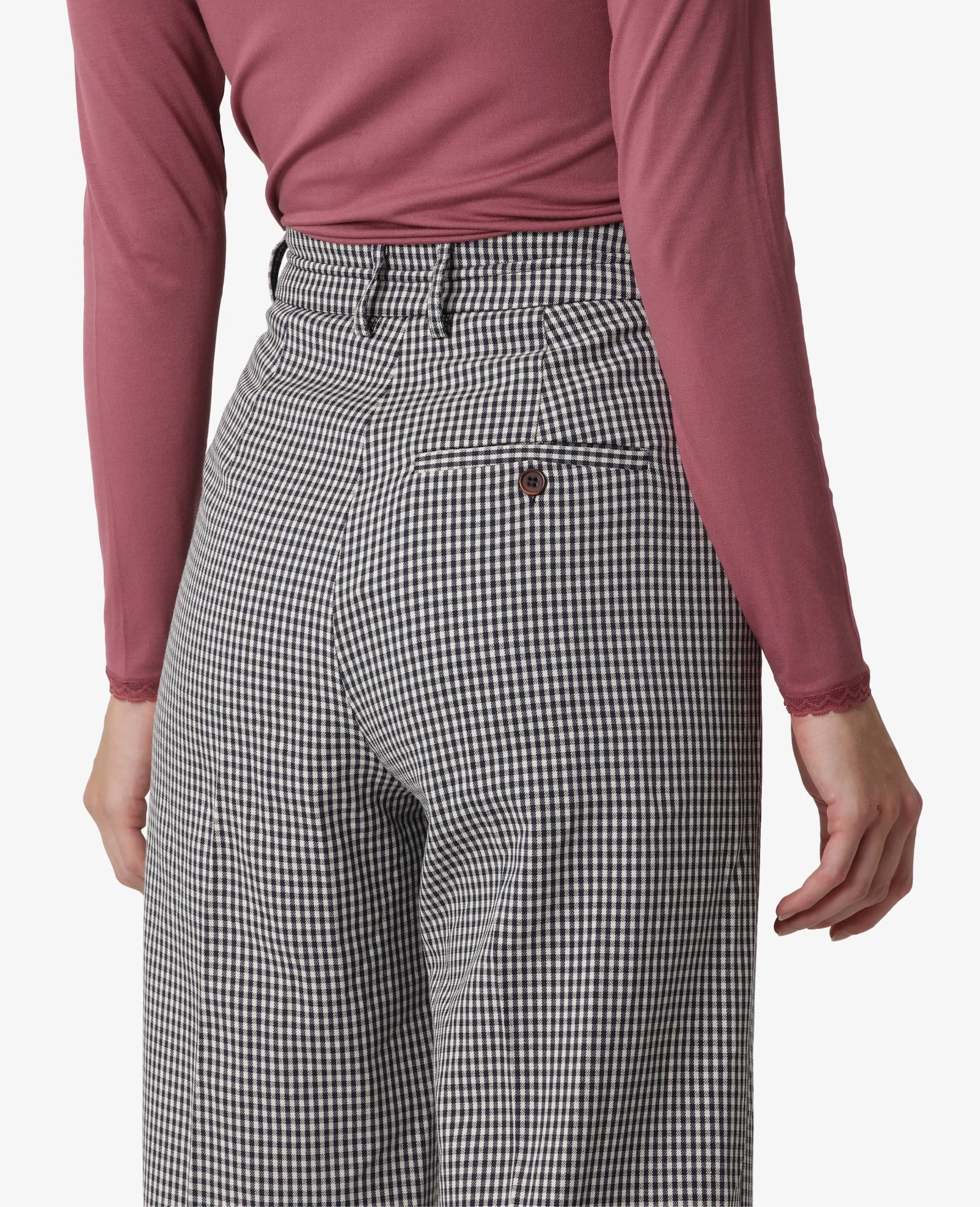 COTTON CHECK TROUSERS - Image 3