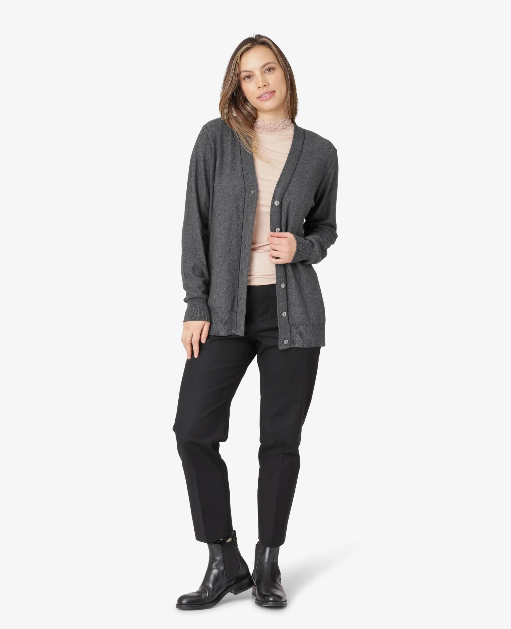 ESSENTIAL COTTON CASHMERE CARDIGAN - Image 3
