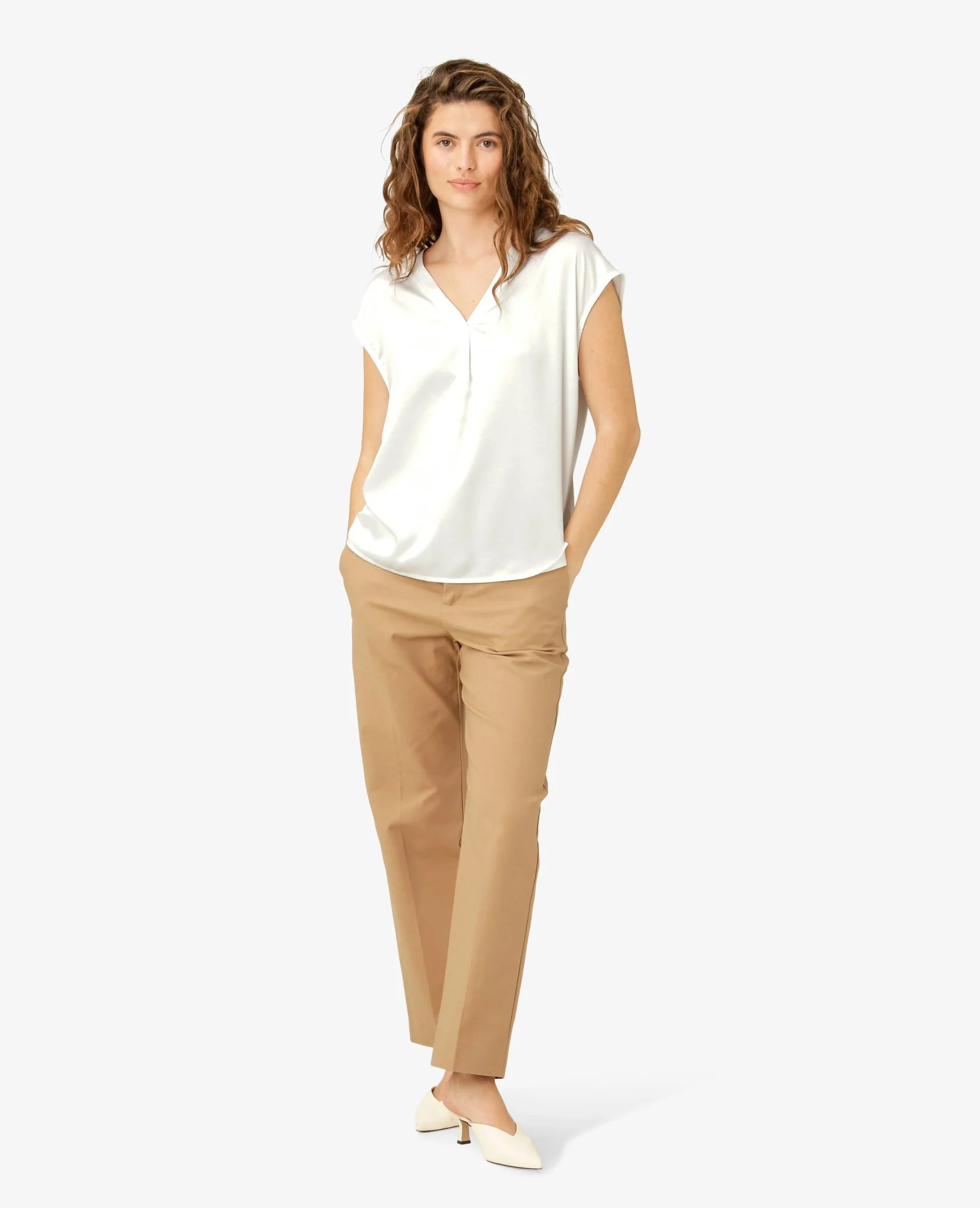 KATIENN BLUSE MED V-HALS - Image 3