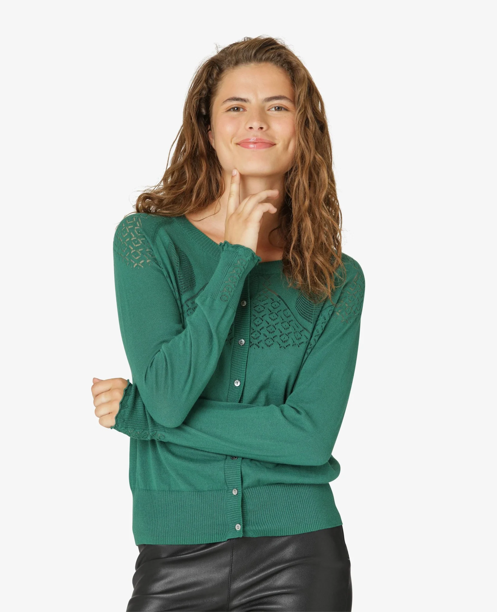 LOUISANN CARDIGAN MED HULMØNSTER - Image 2