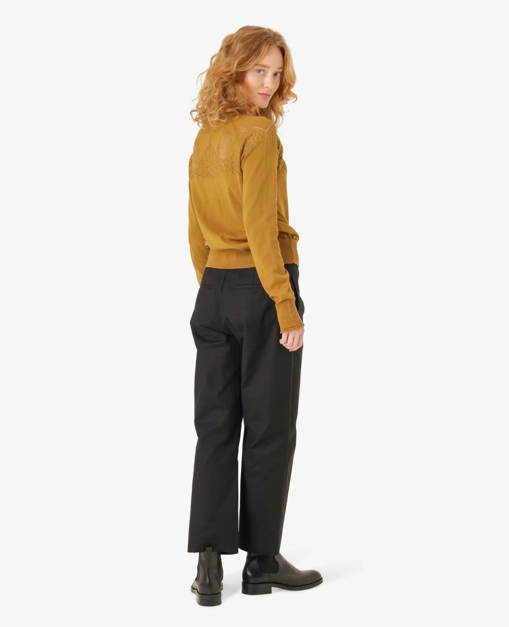 LOUISANN KNITTED POINTELLE CARDIGAN - Image 4