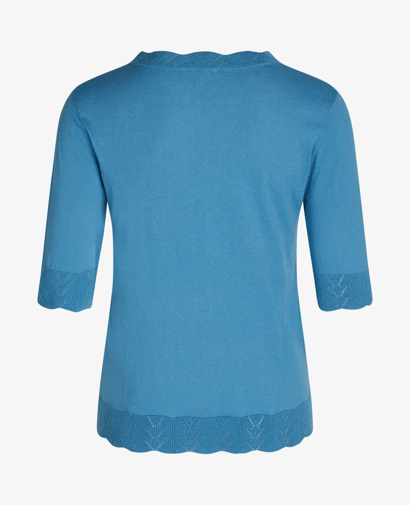 LOUISANN KORTÆRMET PULLOVER MED HULMØNSTER - Image 2