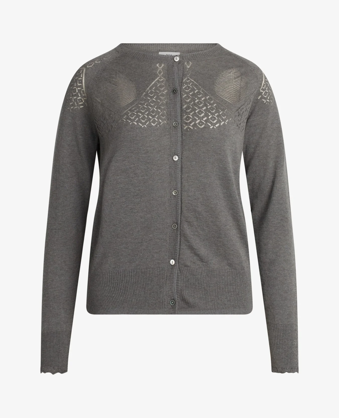LOUISANN STRIKKET CARDIGAN MED HULMØNSTER