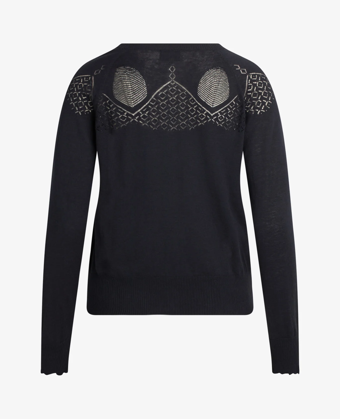 LOUISANN STRIKKET CARDIGAN MED HULMØNSTER - Image 5