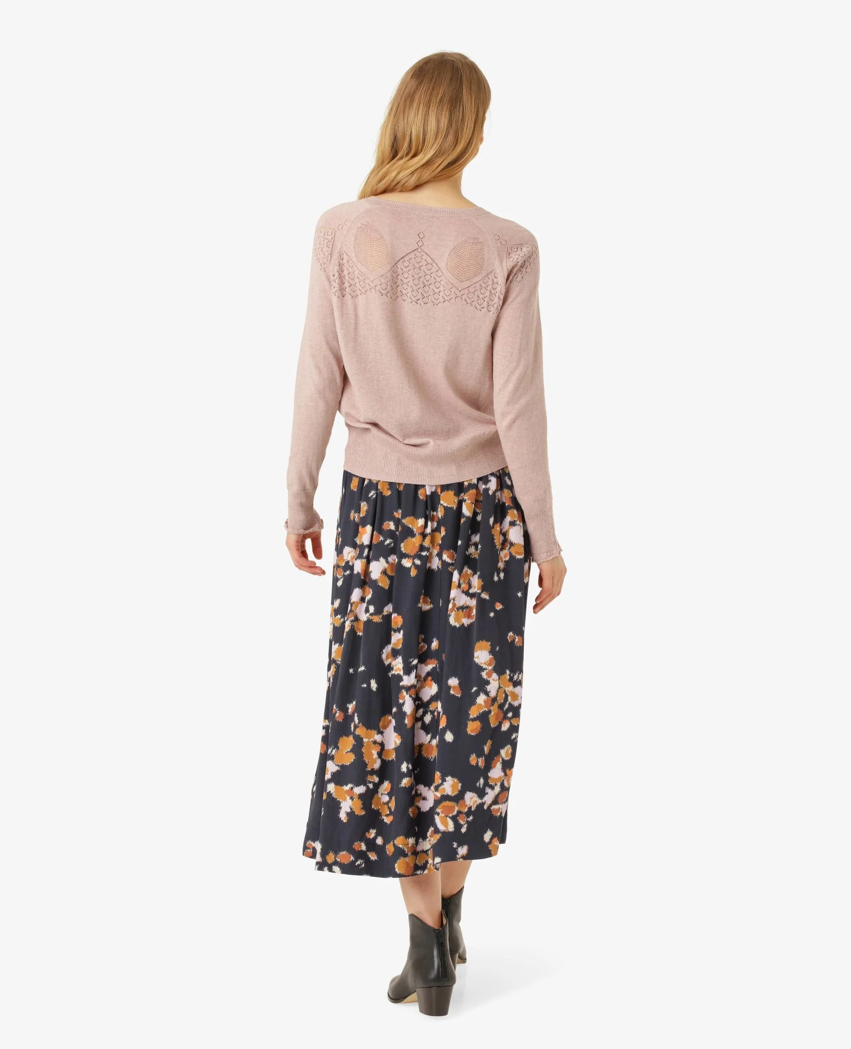 LOUISANN STRIKKET CARDIGAN MED HULMØNSTER - Image 2