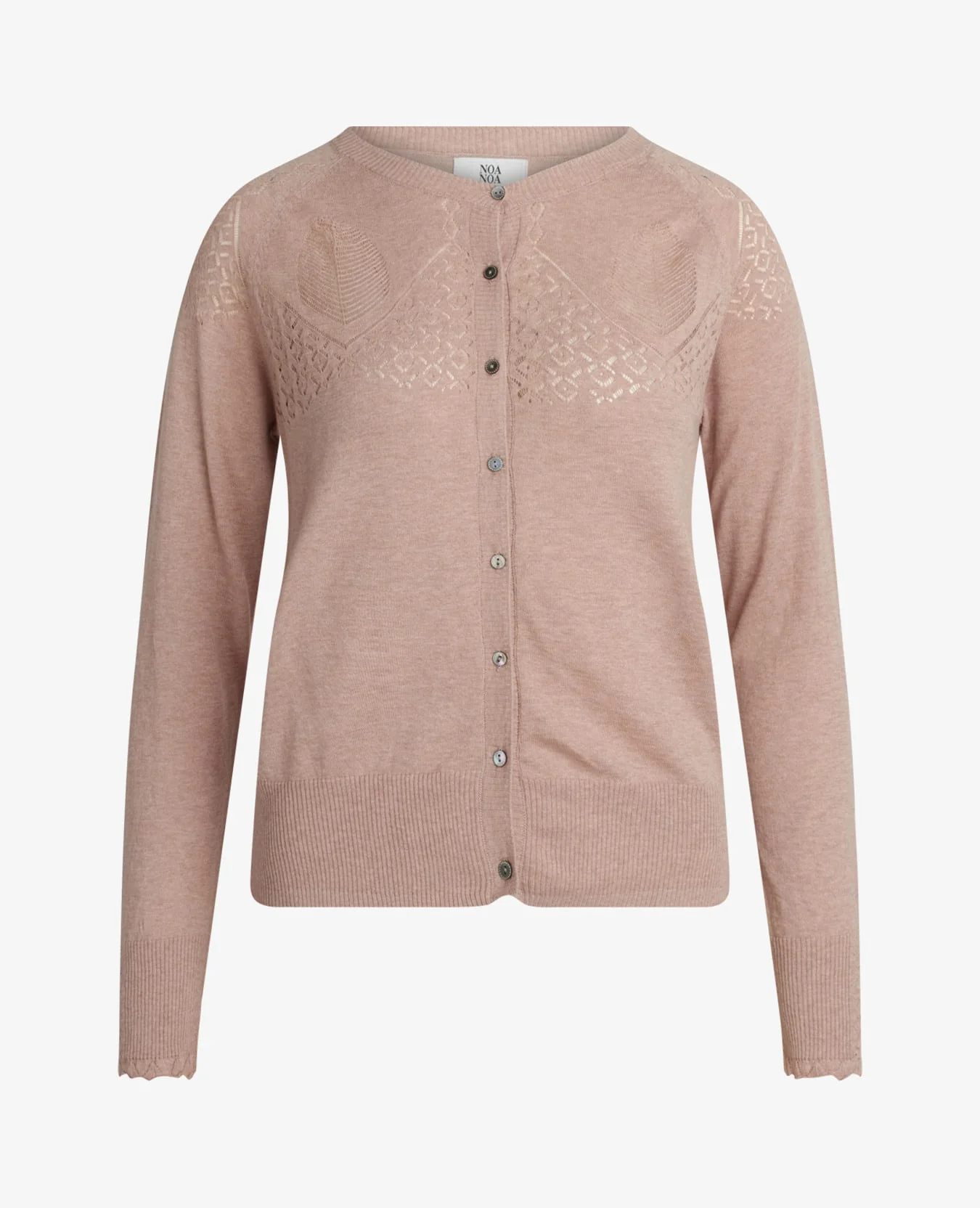LOUISANN STRIKKET CARDIGAN MED HULMØNSTER - Image 3