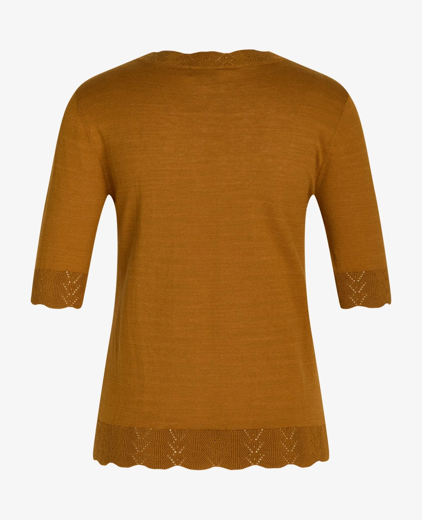 LOUISANN KORTÆRMET PULLOVER MED HULMØNSTER - Image 5
