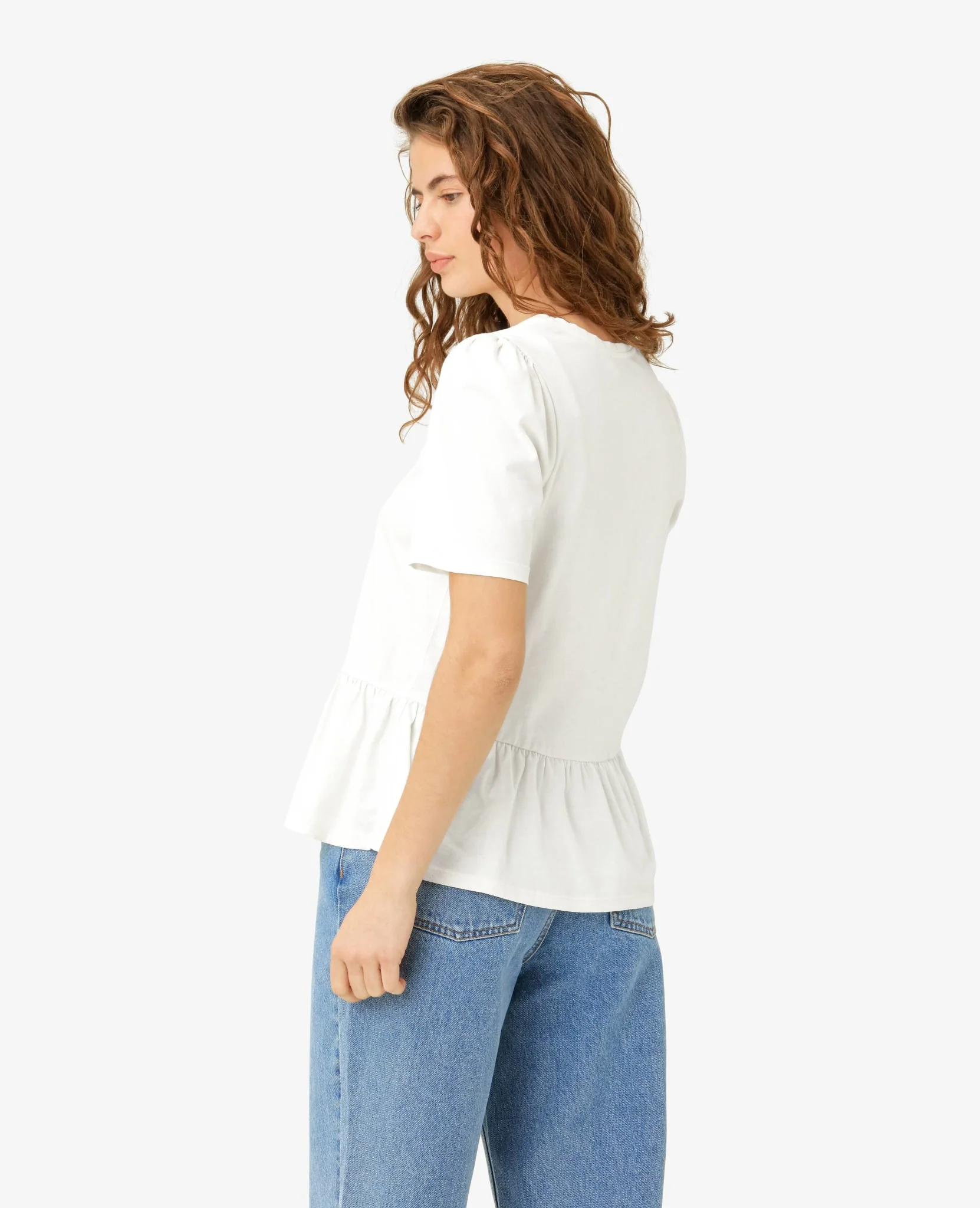 NOLANN PEPLUM T-SHIRT I ØKOLOGISK JERSEY - Image 2