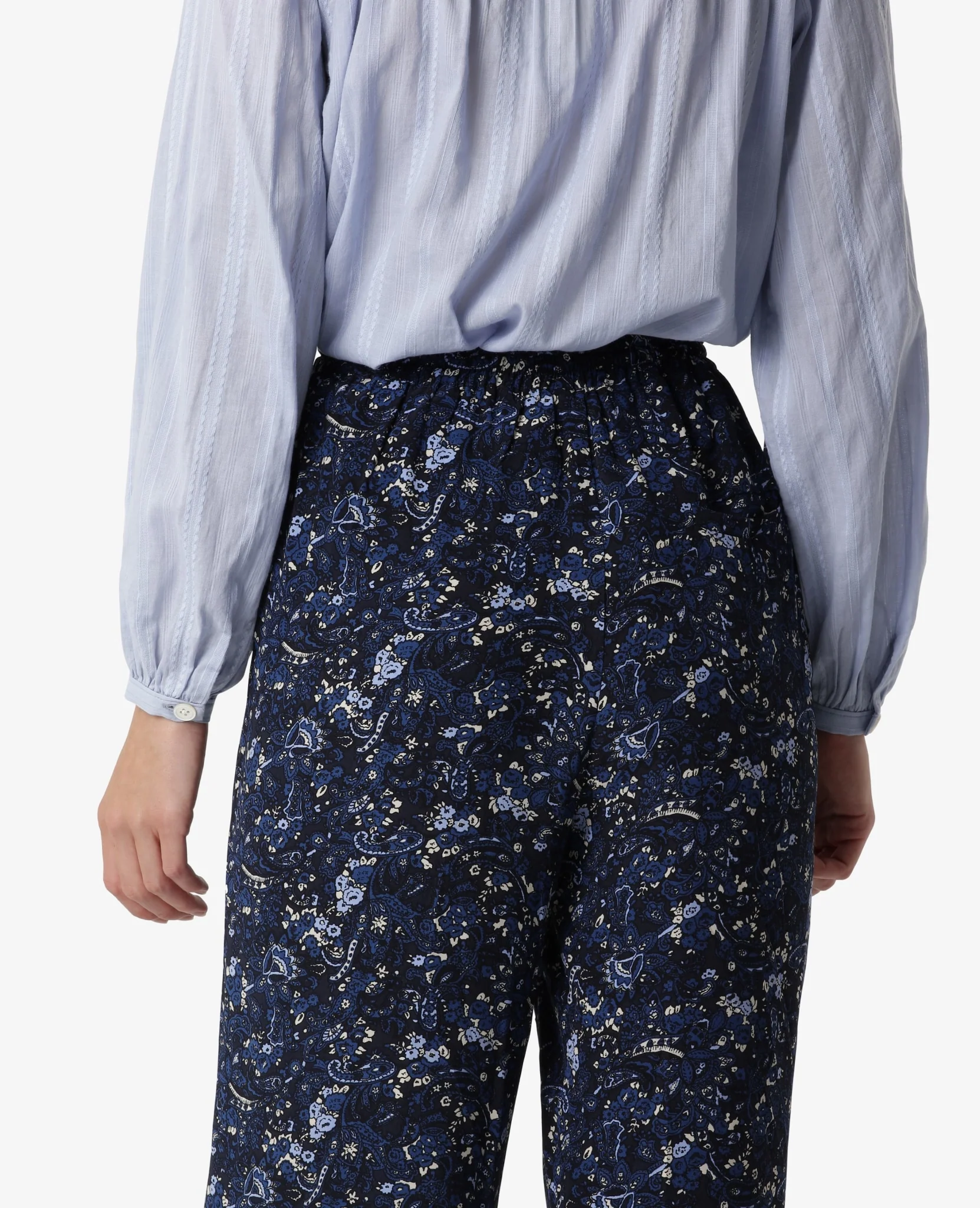 PAISLEY AIR CREPE TROUSERS - Image 4