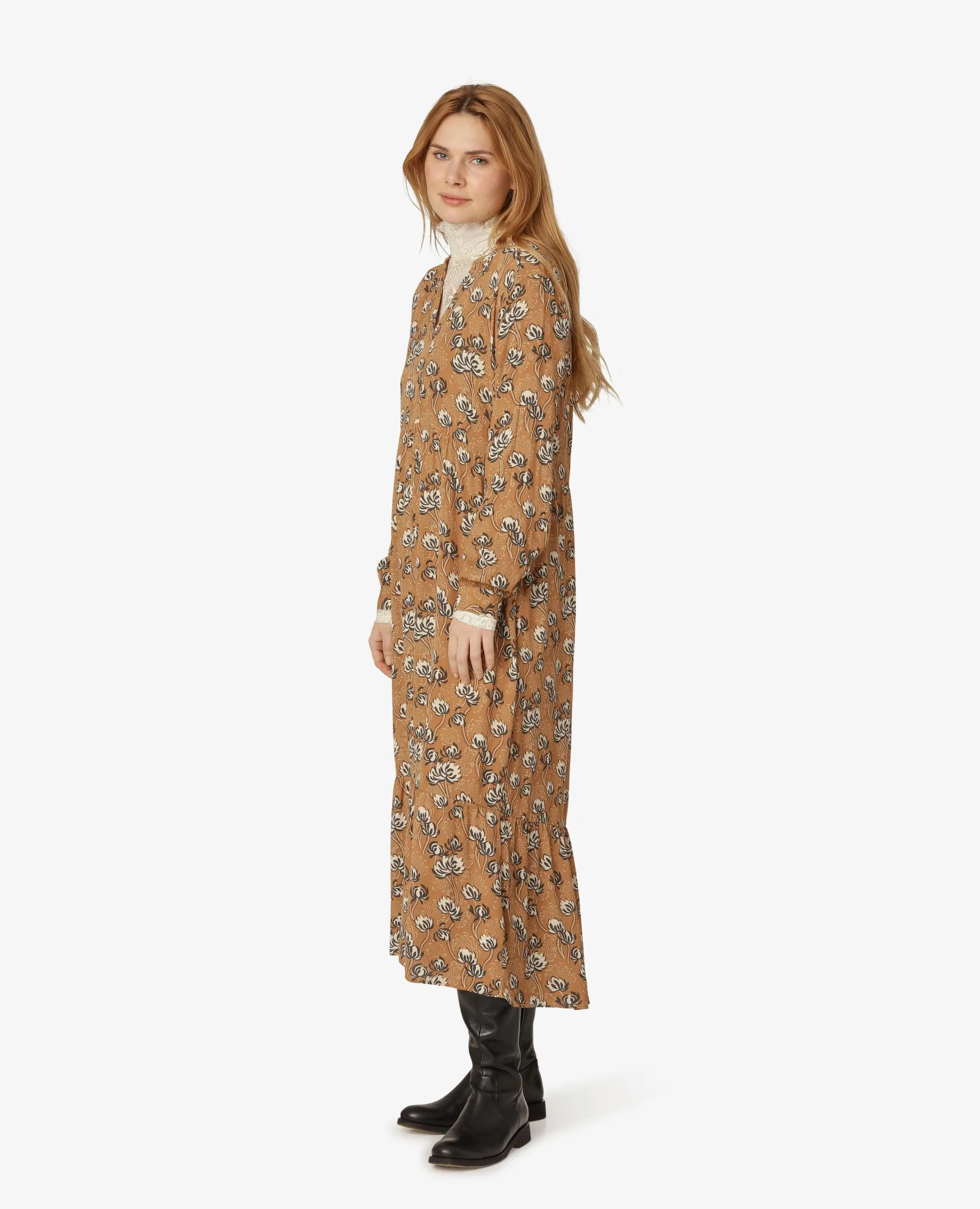 VIGGANN LONG FLORAL DRESS - Image 3